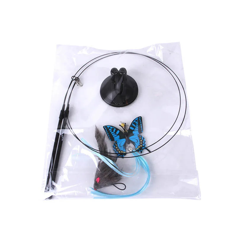 Double-Headed Suction Cup Cat Teaser – Interactive Toy