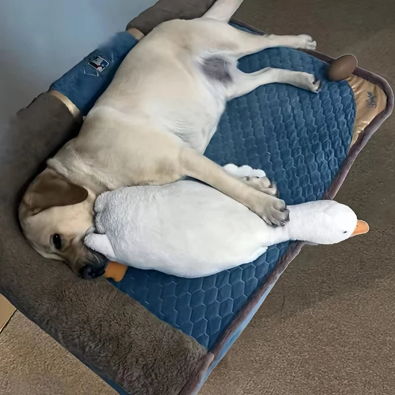 Large Plush Duck Dog Toy – Squeaky Chew & Play Toy