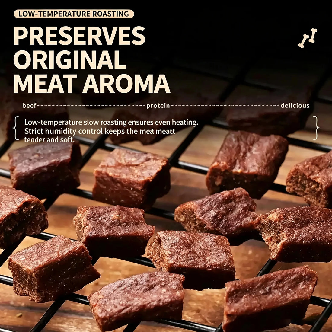 Premium Beef Jerky Treats for Dogs & Cats