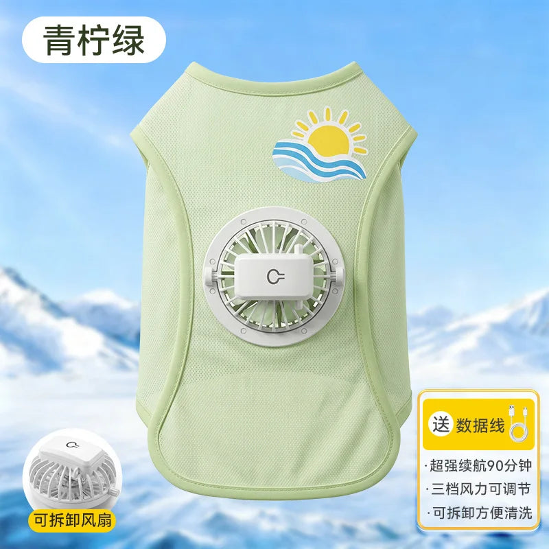 Summer Cooling Dog Vest With Detachable Usb Fan