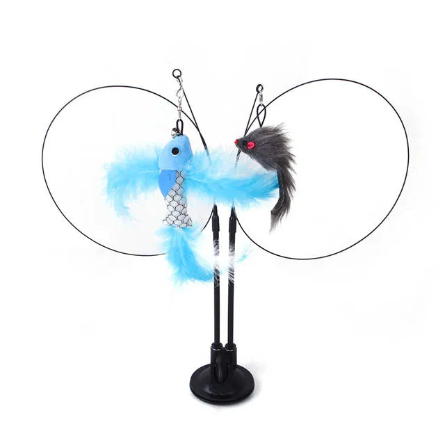 Double-Headed Suction Cup Cat Teaser – Interactive Toy
