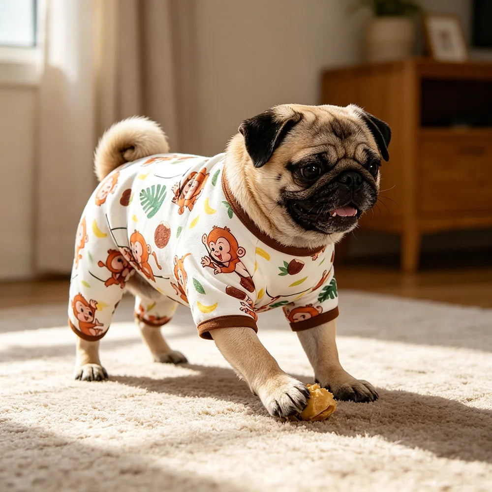 Breathable Monkey Print Dog Vest