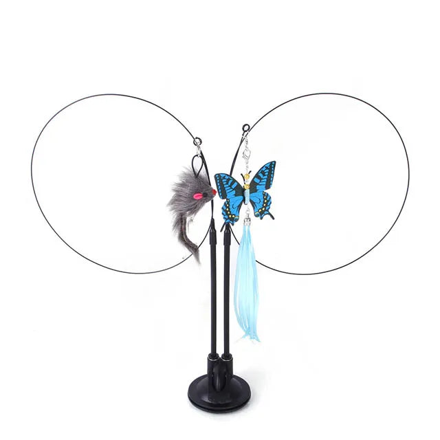 Double-Headed Suction Cup Cat Teaser – Interactive Toy