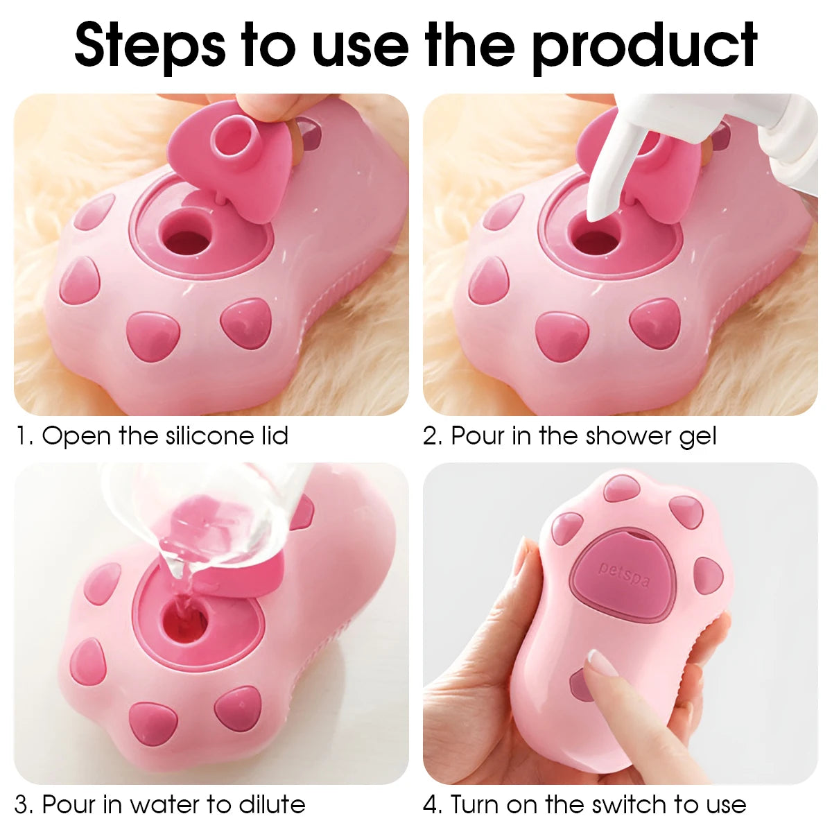 3-in-1 Steam Pet Grooming Brush