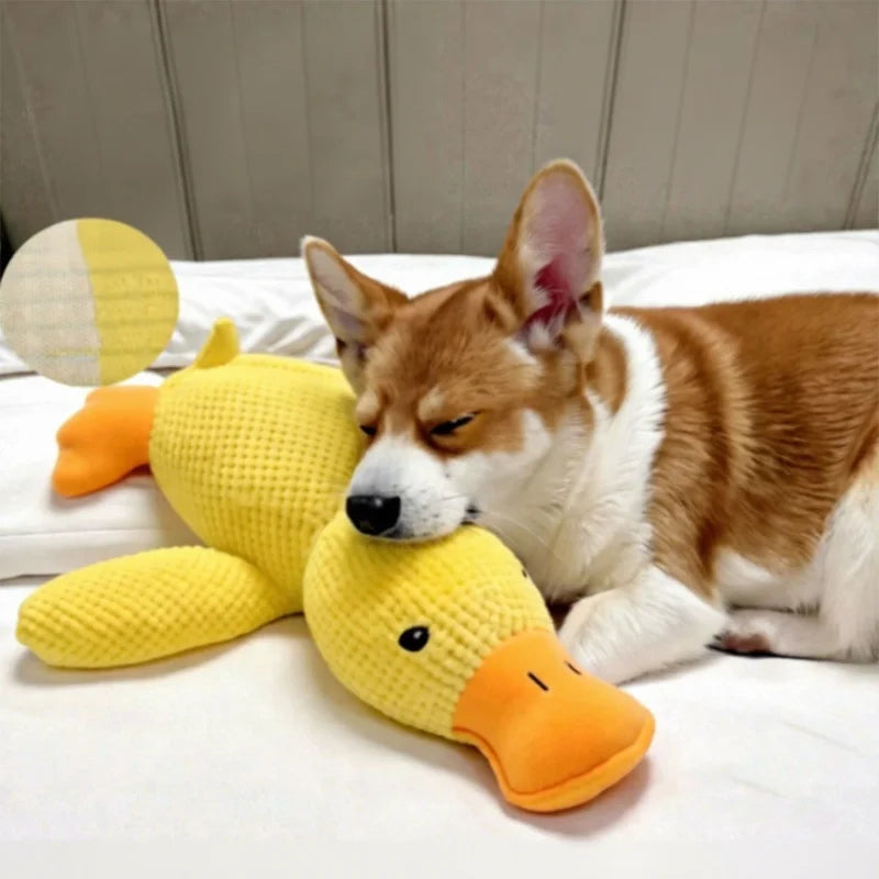 Plush Duck Dog Toy – Squeaky Teething Chew Toy