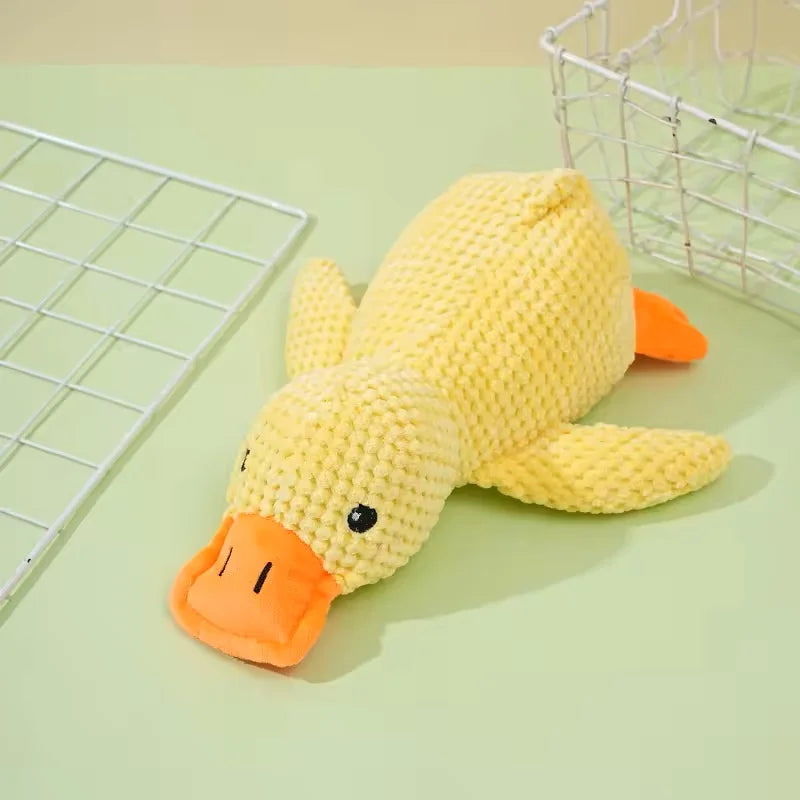 Plush Duck Dog Toy – Squeaky Teething Chew Toy