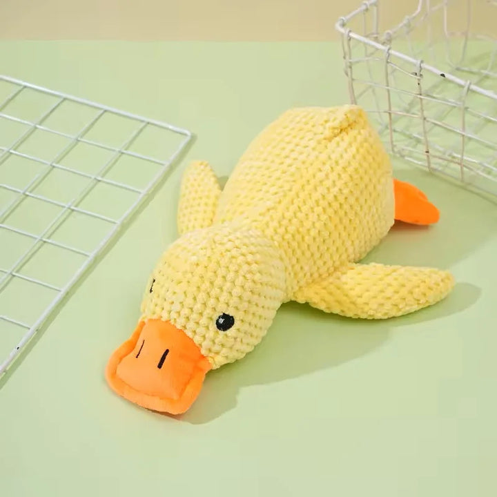 Plush Duck Dog Toy – Squeaky Teething Chew Toy