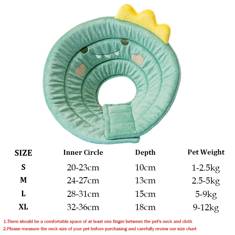 Soft Adjustable Recovery Cone for Dogs & Cats
