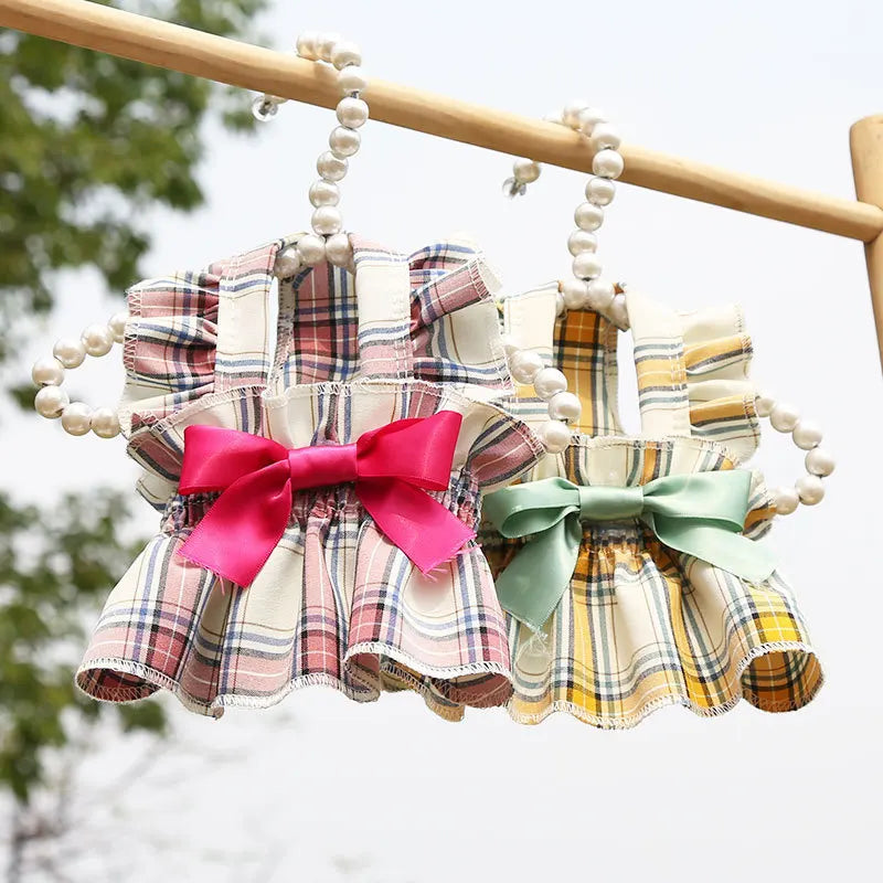 Checkered Princess Dress for Dogs & Cats