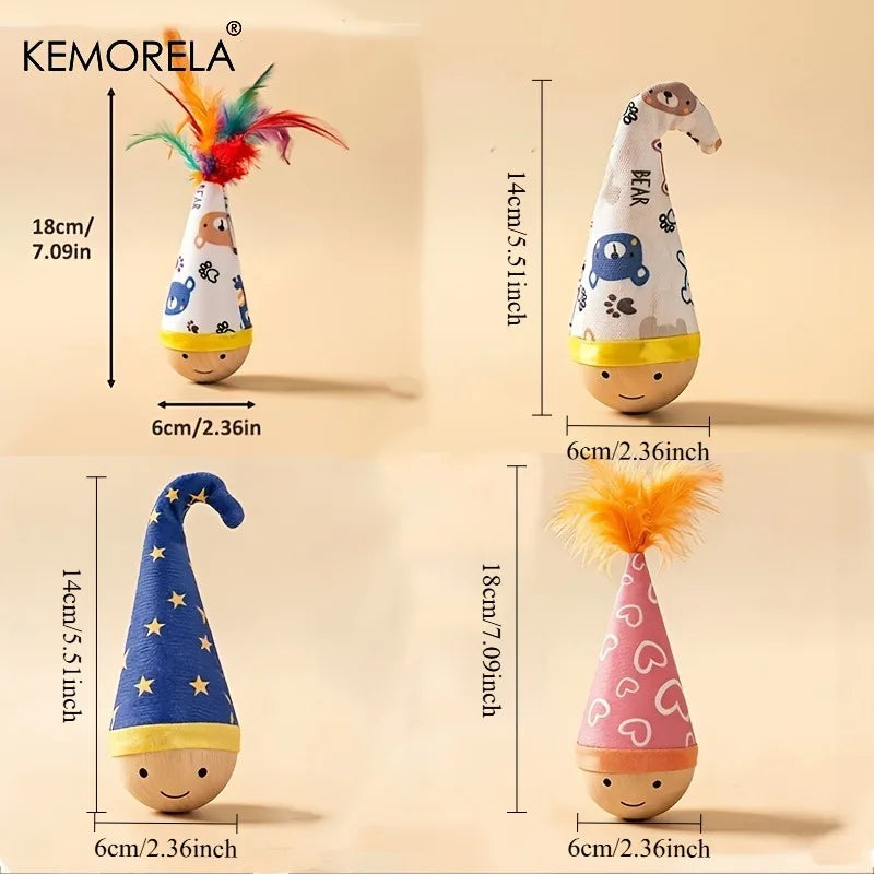 Interactive Feather Cat Toy – Swinging Self-Play Toy
