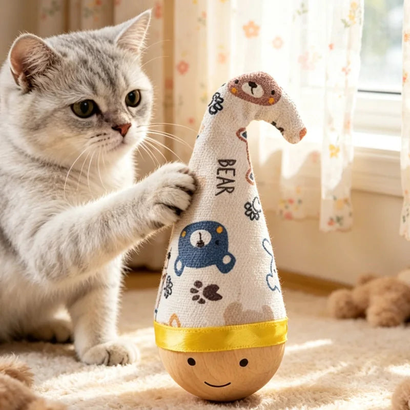 Interactive Feather Cat Toy – Swinging Self-Play Toy