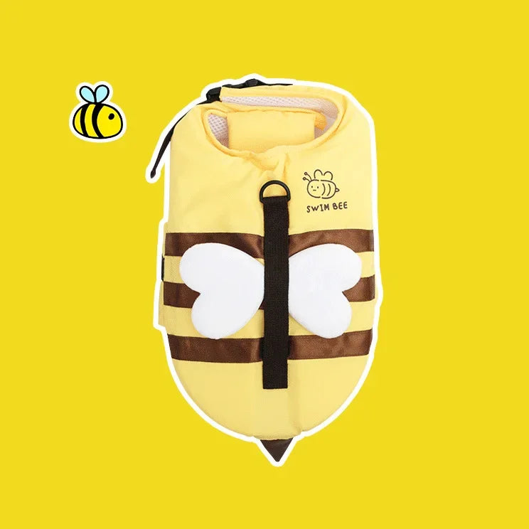 Bee Print Dog Life Jacket