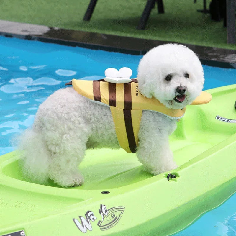 Bee Print Dog Life Jacket