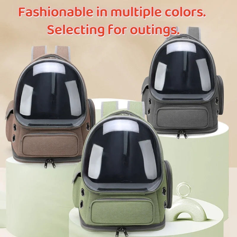 Transparent Pet Carrier Backpack – Breathable Travel Bag