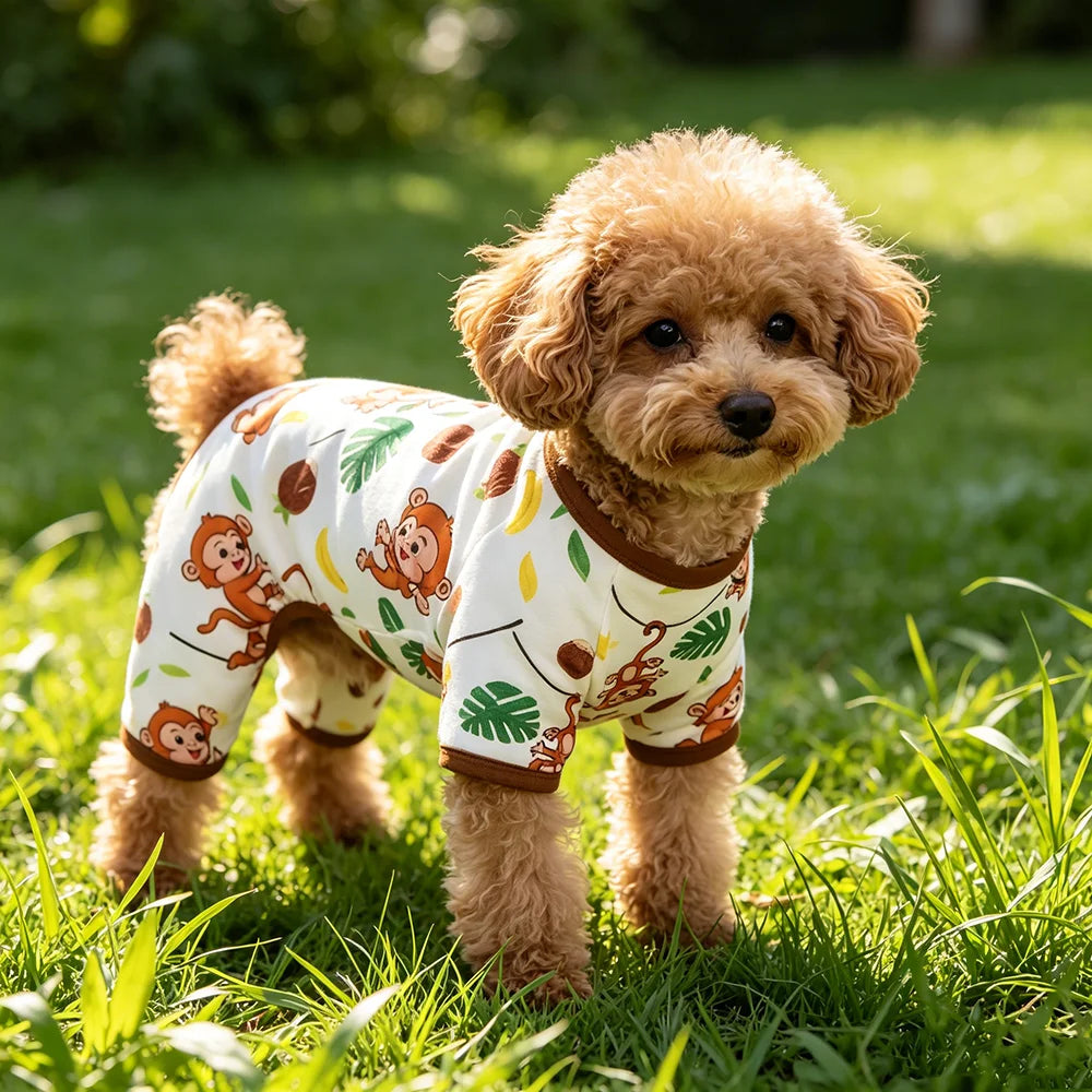 Breathable Monkey Print Dog Vest