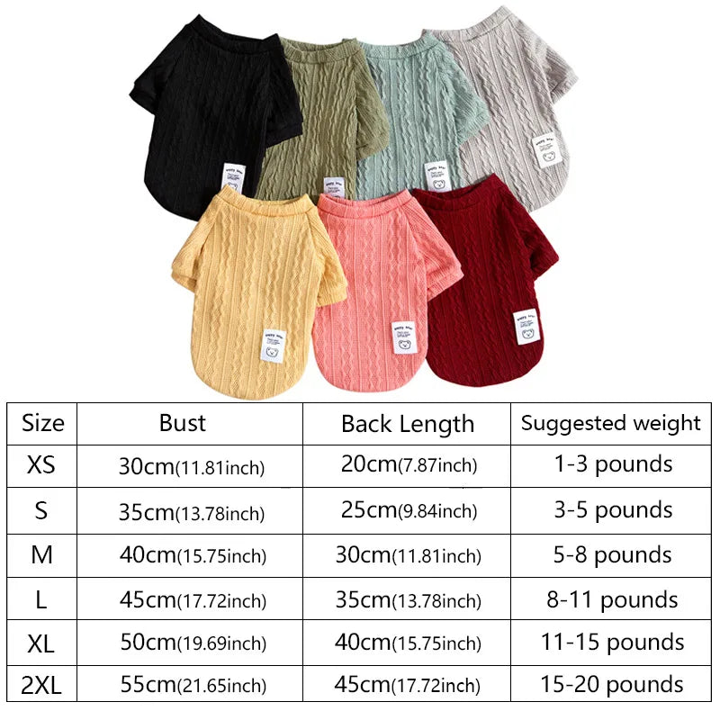 Lightweight Pet T-Shirt for Dogs and Cats