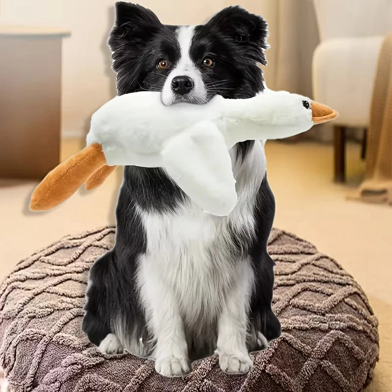 Large Plush Duck Dog Toy – Squeaky Chew & Play Toy