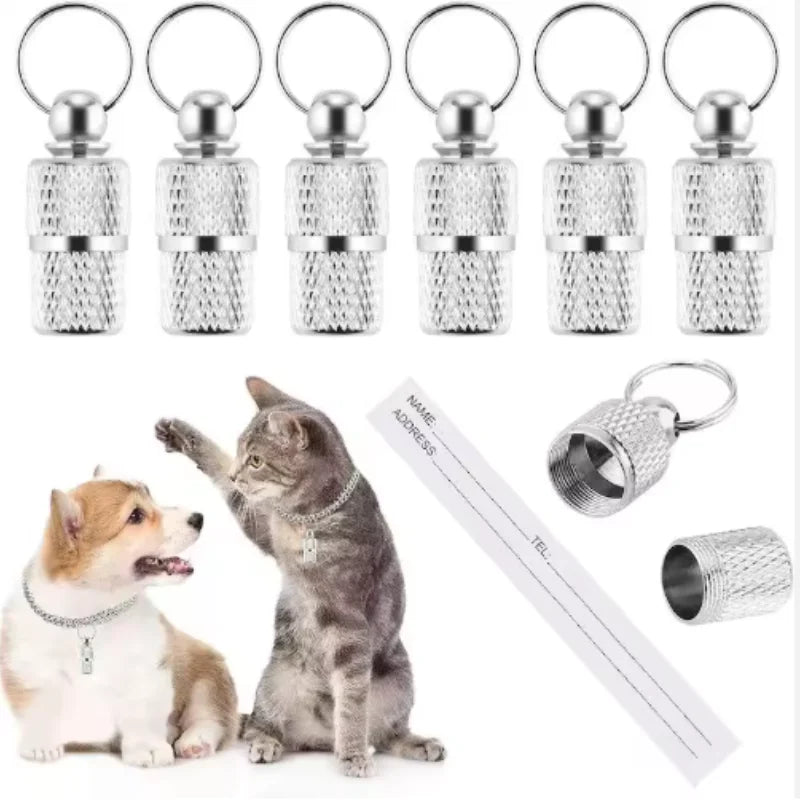 Pet ID Tag – Dog & Cat Collar Identification Tube