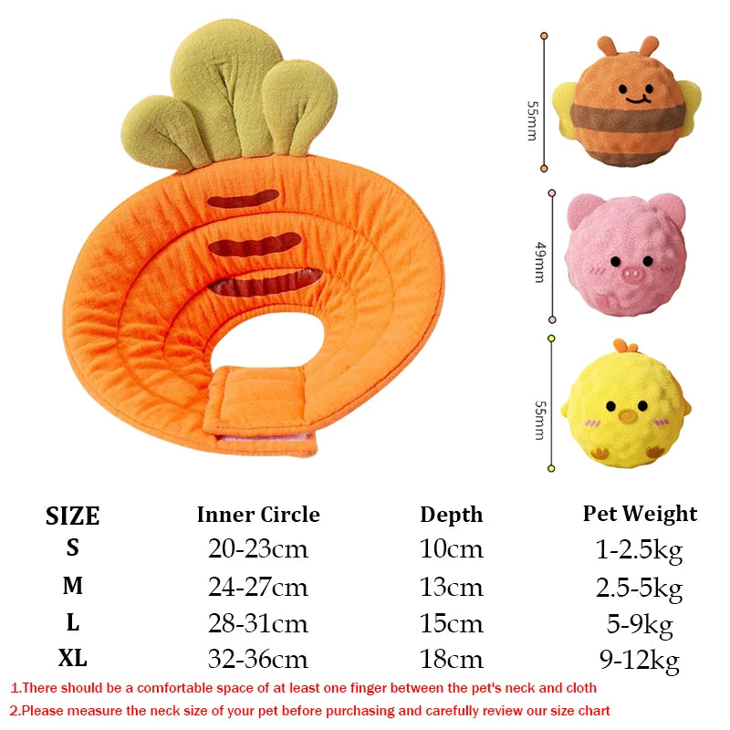 Soft Adjustable Recovery Cone for Dogs & Cats