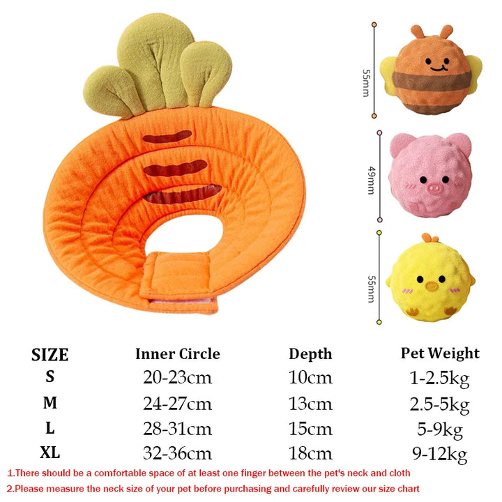 Soft Adjustable Recovery Cone for Dogs & Cats