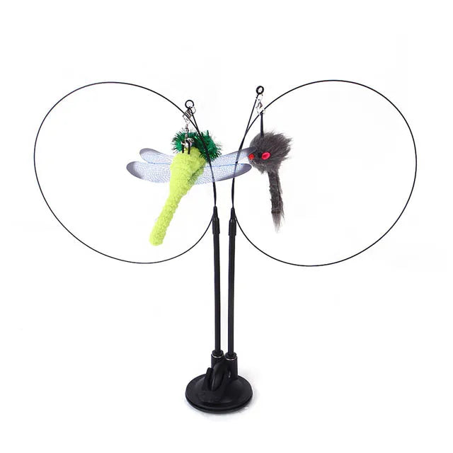 Double-Headed Suction Cup Cat Teaser – Interactive Toy