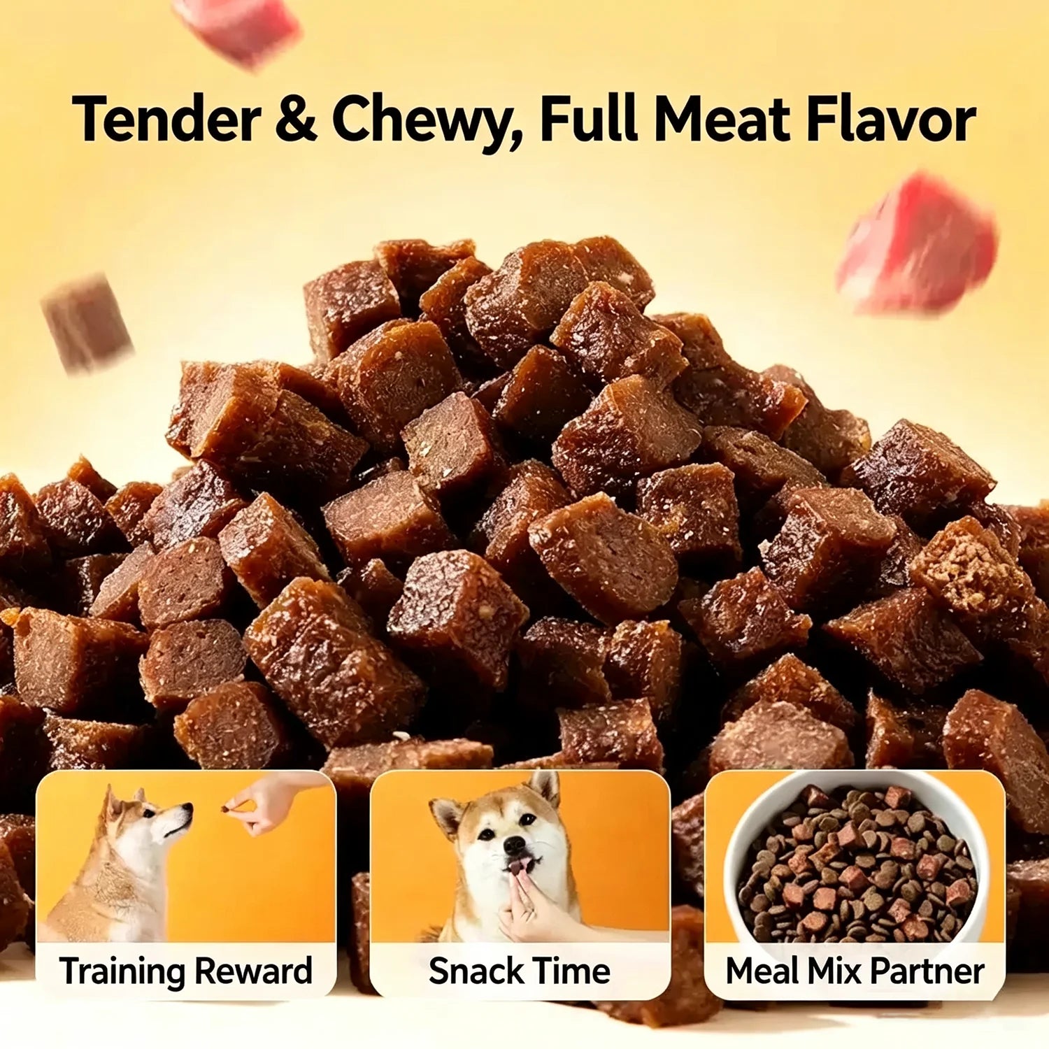 Premium Beef Jerky Treats for Dogs & Cats