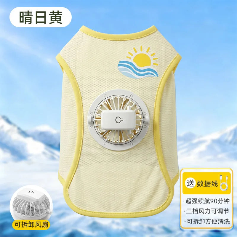 Summer Cooling Dog Vest With Detachable Usb Fan