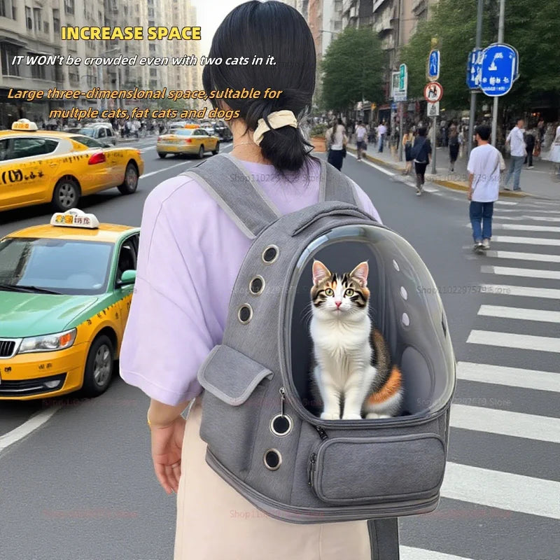 Transparent Pet Carrier Backpack – Breathable Travel Bag
