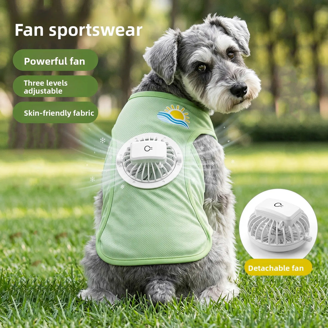 Summer Cooling Dog Vest With Detachable Usb Fan