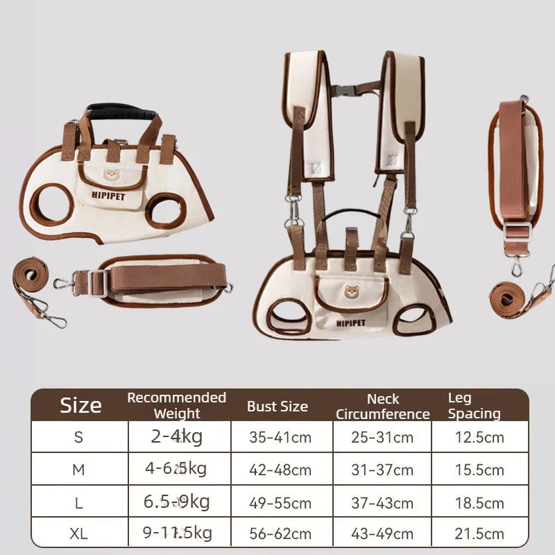 Breathable Dog Carrier Bag – Adjustable Travel Backpack