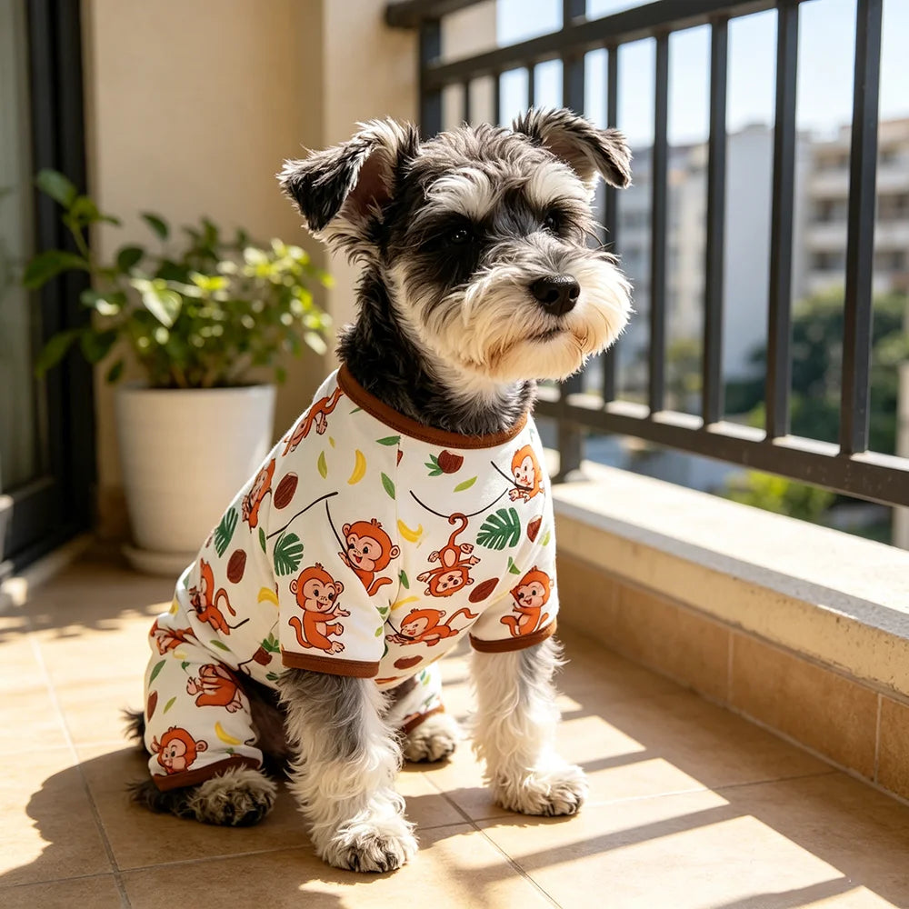 Breathable Monkey Print Dog Vest