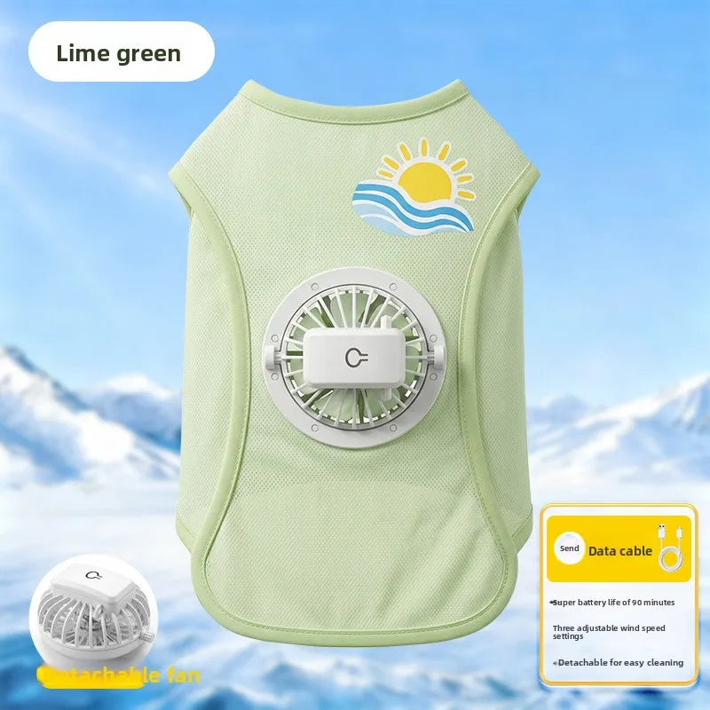 Summer Cooling Dog Vest With Detachable Usb Fan