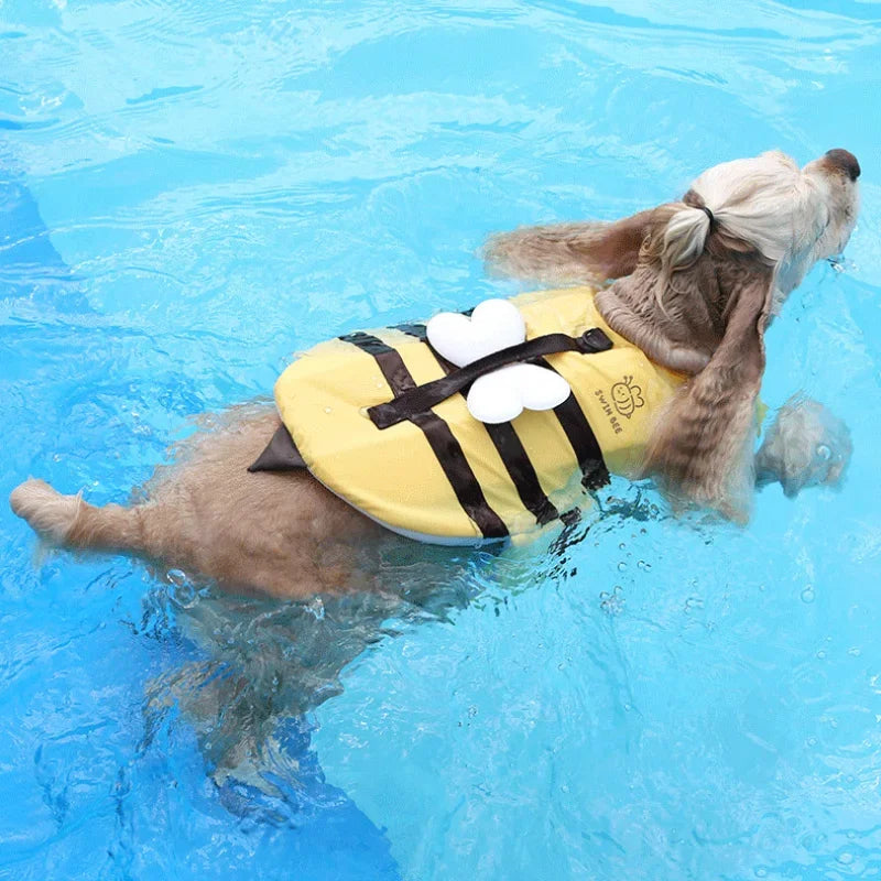Bee Print Dog Life Jacket