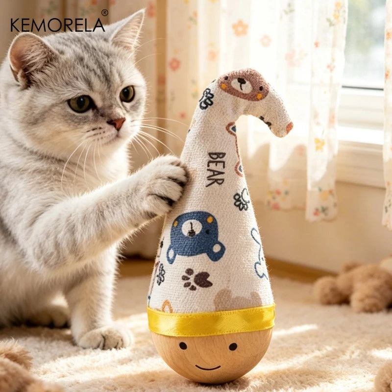 Interactive Feather Cat Toy – Swinging Self-Play Toy