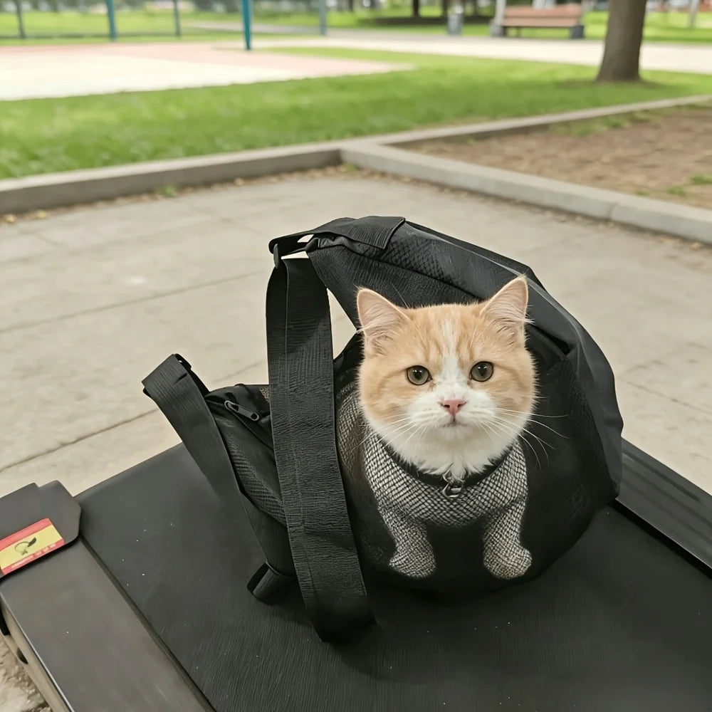Breathable Mesh Pet Carrier Bag – Crossbody Travel Bag