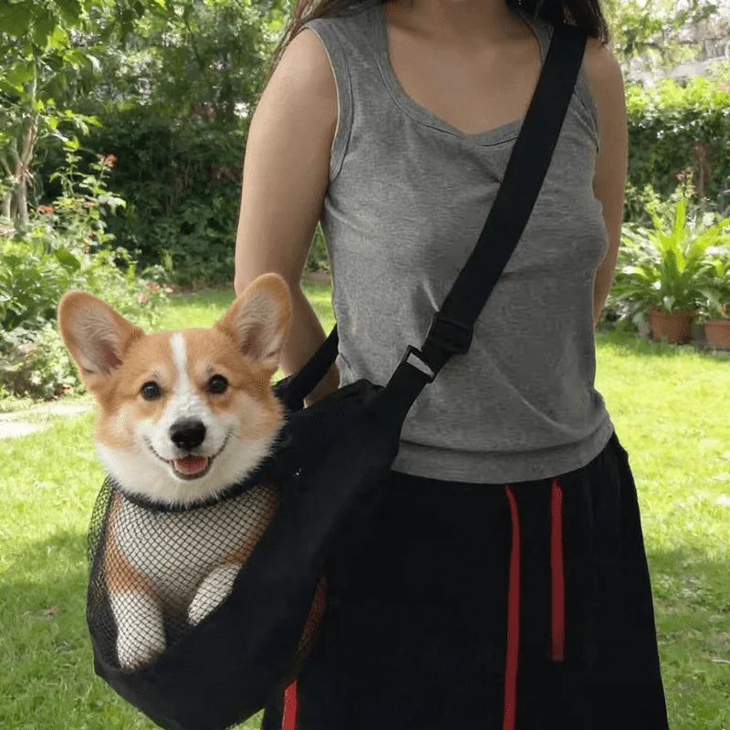 Breathable Mesh Pet Carrier Bag – Crossbody Travel Bag