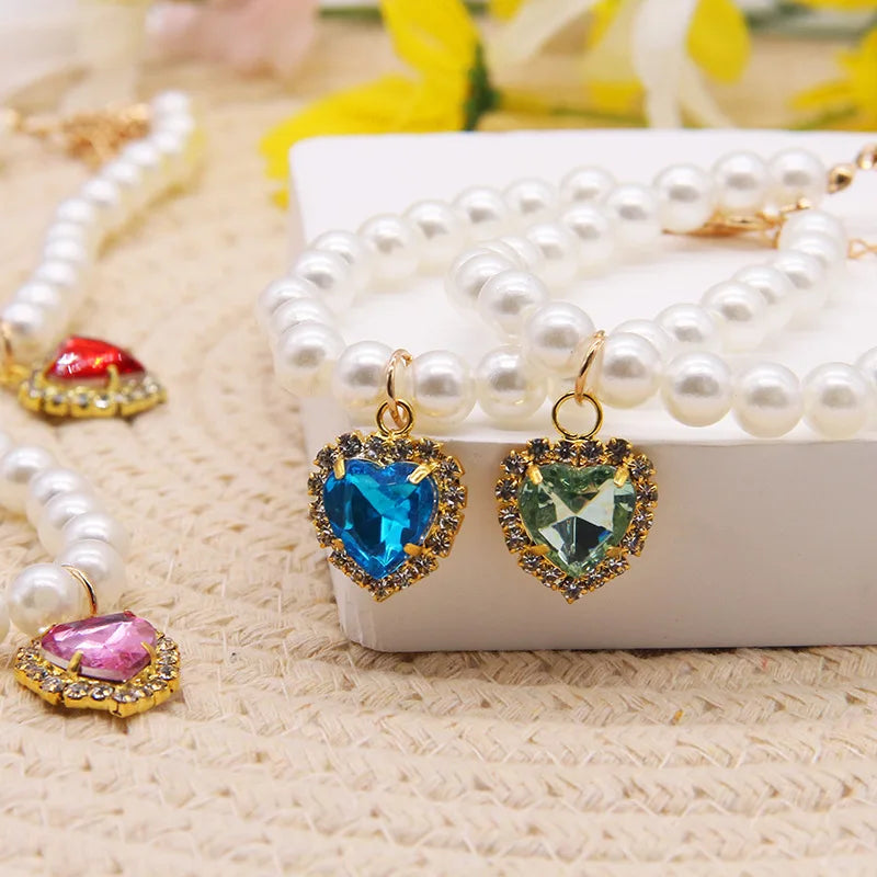 Adjustable Pearl Cat Collar – Stylish Pet Necklace