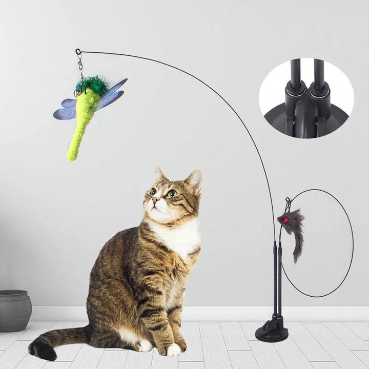 Double-Headed Suction Cup Cat Teaser – Interactive Toy