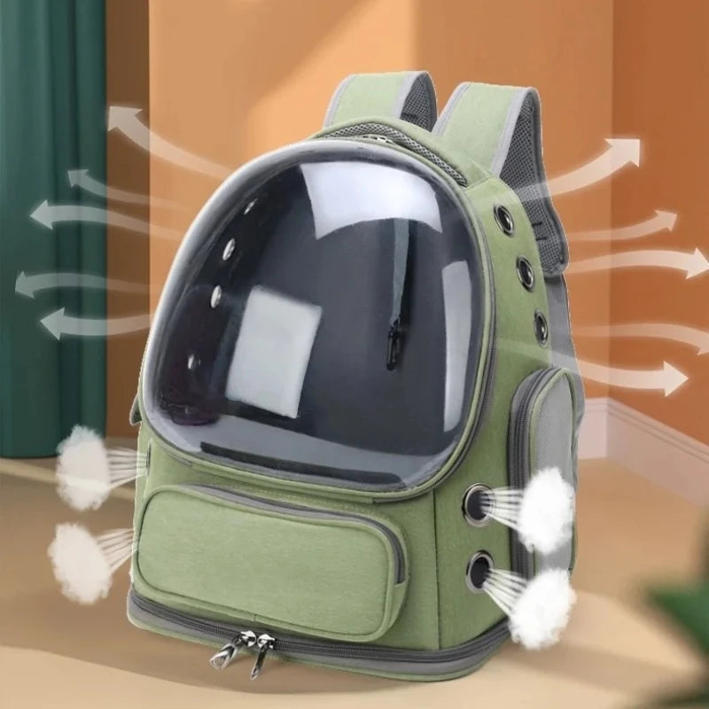 Transparent Pet Carrier Backpack – Breathable Travel Bag