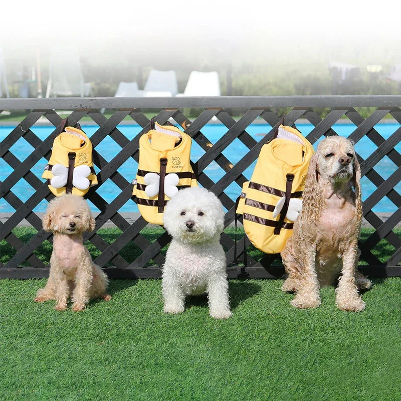 Bee Print Dog Life Jacket