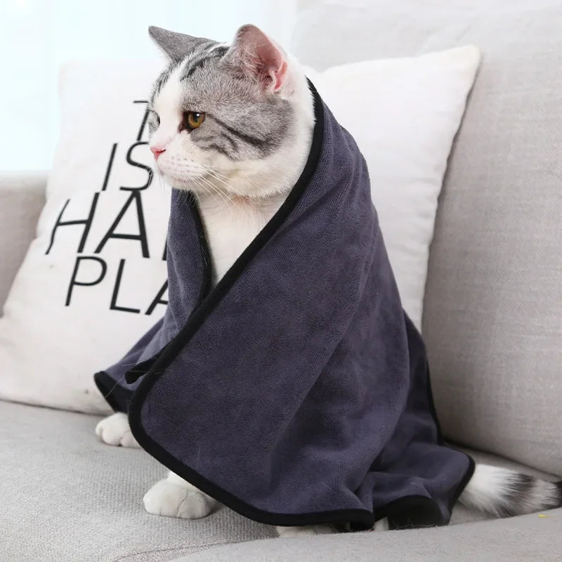 Quick-Dry Microfiber Pet Bath Towel