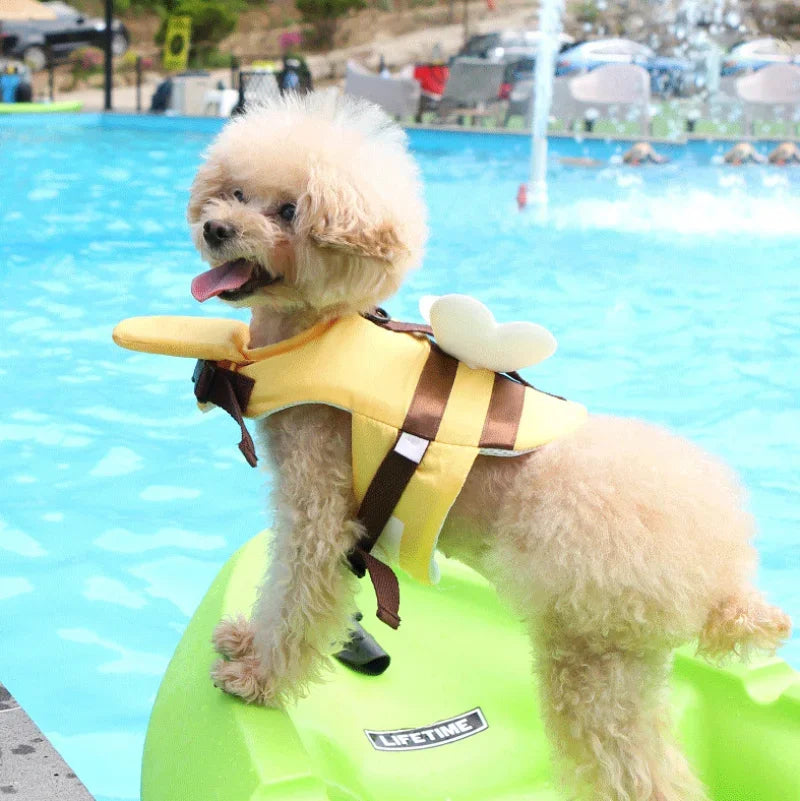 Bee Print Dog Life Jacket
