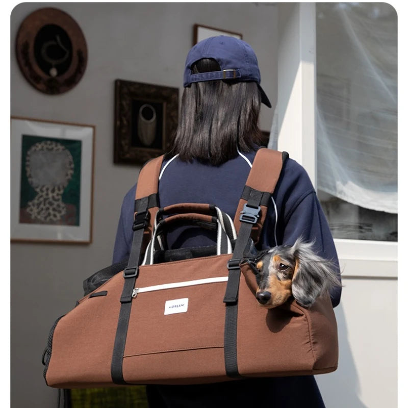 Dachshund Backpack Carrier – Nylon Dog Travel Bag