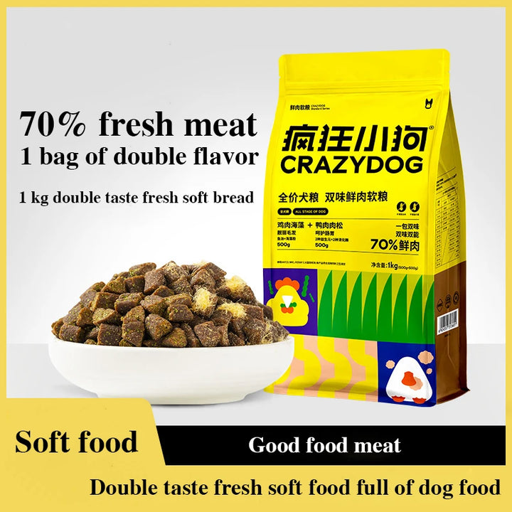 Soft Double-Flavor Dog Food for All Ages