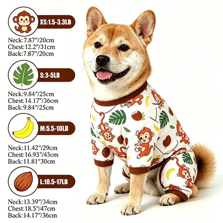 Breathable Monkey Print Dog Vest