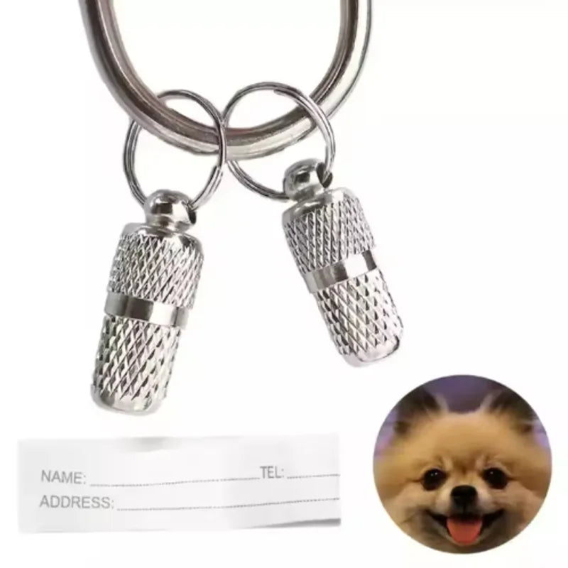 Pet ID Tag – Dog & Cat Collar Identification Tube