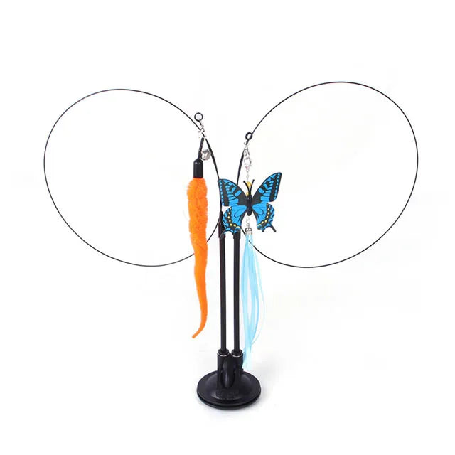 Double-Headed Suction Cup Cat Teaser – Interactive Toy