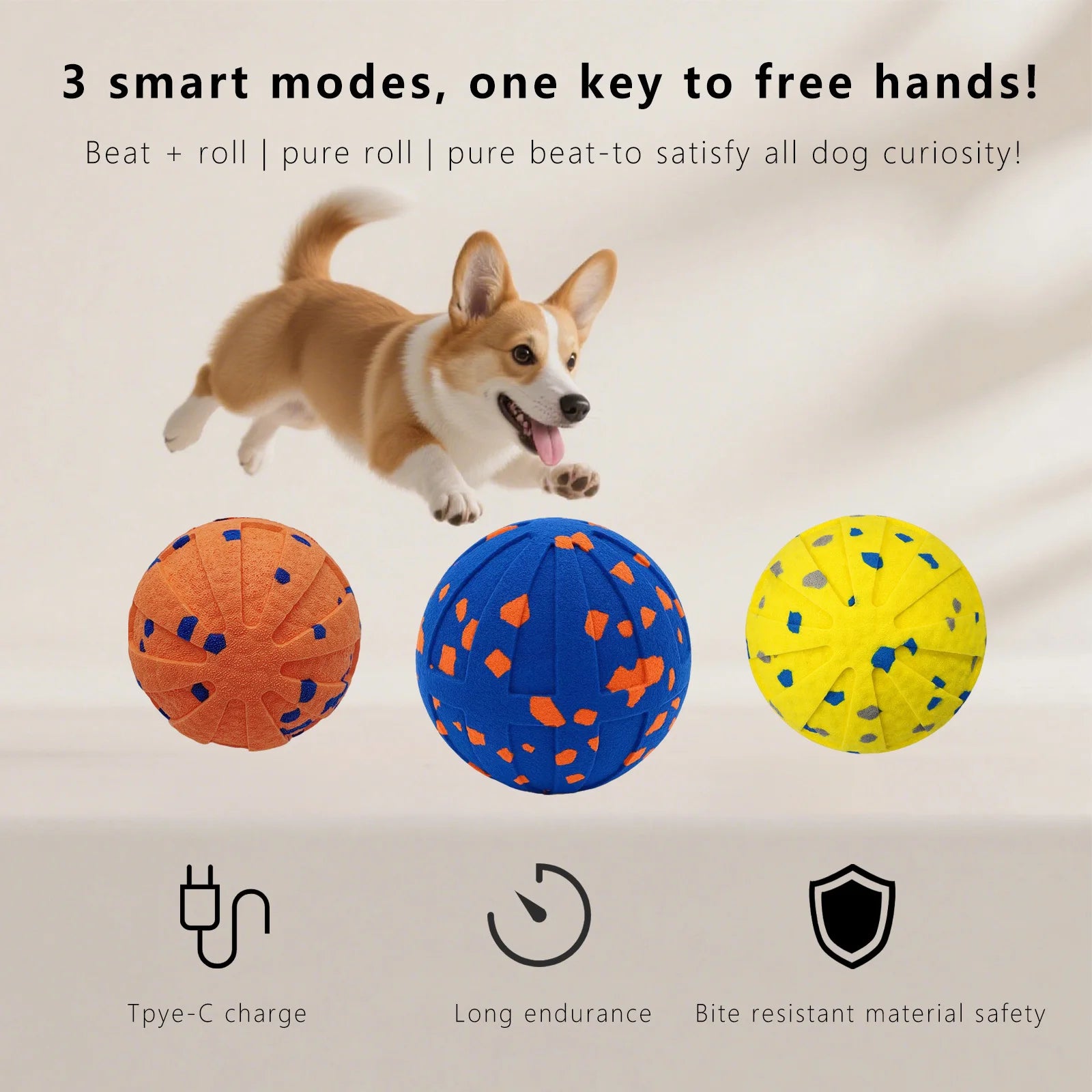 Interactive Automatic Dog Ball – Bouncing & Rolling Toy